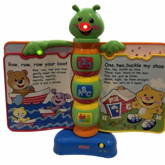Vintage Fisher Price Laugh and Learn Storybook Rhymes Toy Talking Sounds 10" - Picture 4 of 5
